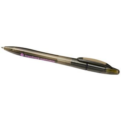 Branded Promotional SPRINT BALL PEN with Highlighter in Clear Transparent Charchoal Pen From Concept Incentives.