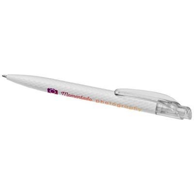 Branded Promotional ALMAZ BALL PEN-WH in White Solid Pen From Concept Incentives.