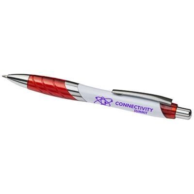 Branded Promotional ORLANDO BALL PEN in White Solid-red Pen From Concept Incentives.