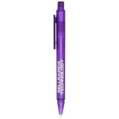 Branded Promotional CALYPSO FROSTED BALL PEN in Frosted Purple Pen From Concept Incentives.