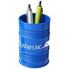 Branded Promotional BARDO OIL DRUM STYLE PLASTIC PEN POT in Blue Pen Pot From Concept Incentives.