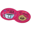 Branded Promotional SIDEKICK PLASTIC COASTER in Pink Coaster From Concept Incentives.