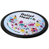 Branded Promotional TERRAN ROUND COASTER with 100% Recycled Plastic in Black Solid Coaster From Concept Incentives.