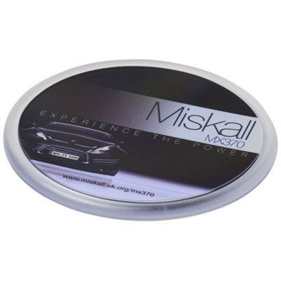 Branded Promotional ELLISON ROUND PLASTIC COASTER with Paper Insert in Transparent Clear Transparent Coaster From Concept Incentives.