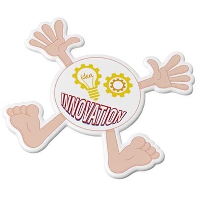 Branded Promotional SPLATMAN PLASTIC COASTER in White Solid Coaster From Concept Incentives.