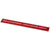 Branded Promotional RENZO 30 CM PLASTIC RULER in Red Ruler From Concept Incentives.
