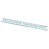 Branded Promotional RENZO 30 CM PLASTIC RULER in White Solid Ruler From Concept Incentives.