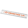 Branded Promotional RENZO 15 CM PLASTIC RULER in Transparent Clear Transparent Ruler From Concept Incentives.