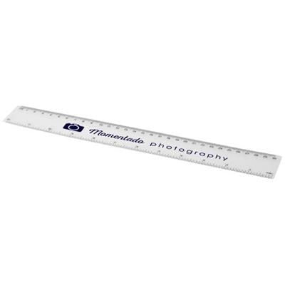 Branded Promotional ROTHKO 30 CM PLASTIC RULER in Clear Transparent Ruler From Concept Incentives.