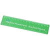 Branded Promotional ROTHKO 15 CM PLASTIC RULER in Frosted Green Ruler From Concept Incentives.