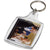 Branded Promotional KAISA S4 KEYRING CHAIN in Transparent Clear Transparent Keyring From Concept Incentives.