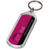 Branded Promotional LOZENGE D2 KEYRING CHAIN in Transparent Clear Transparent Keyring From Concept Incentives.