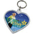 Branded Promotional COMBO HEART-SHAPED KEYRING CHAIN in Transparent Clear Transparent Keyring From Concept Incentives.