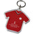 Branded Promotional COMBO T-SHIRT-SHAPED KEYRING CHAIN in Transparent Clear Transparent Keyring From Concept Incentives.