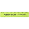 Branded Promotional ROTHKO 20 CM PLASTIC RULER in Lime Ruler From Concept Incentives.