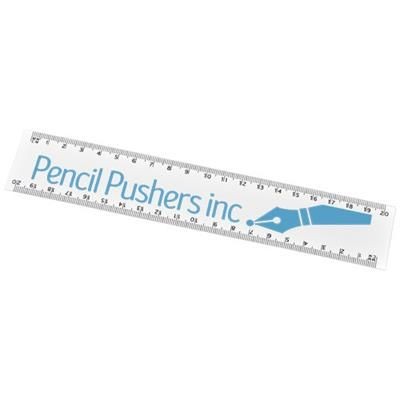 Branded Promotional ARC 20 CM FLEXIBLE RULER in White Solid Ruler From Concept Incentives.