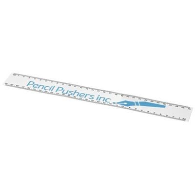 Branded Promotional ARC 30 CM FLEXIBLE RULER in White Solid Ruler From Concept Incentives.