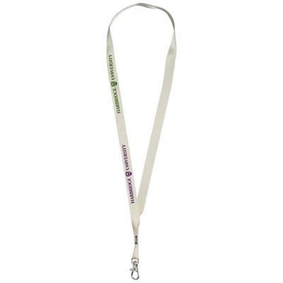 Branded Promotional ORO RIBBON LANYARD in Cream Lanyard From Concept Incentives.