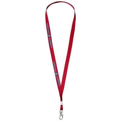 Branded Promotional ORO RIBBON LANYARD in Red Lanyard From Concept Incentives.