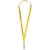 Branded Promotional ORO RIBBON LANYARD in Yellow Lanyard From Concept Incentives.