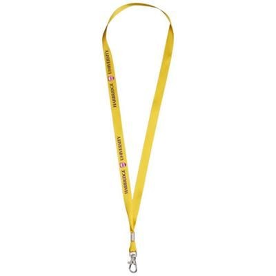 Branded Promotional ORO RIBBON LANYARD in Yellow Lanyard From Concept Incentives.