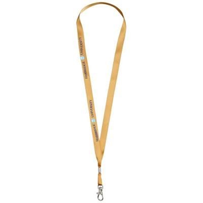 Branded Promotional ORO RIBBON LANYARD in Sand Lanyard From Concept Incentives.