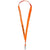 Branded Promotional ORO RIBBON LANYARD in Neon Fluorescent Orange Lanyard From Concept Incentives.