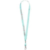 Branded Promotional ORO RIBBON LANYARD in Turquoise Lanyard From Concept Incentives.