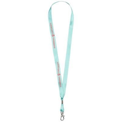 Branded Promotional ORO RIBBON LANYARD in Turquoise Lanyard From Concept Incentives.