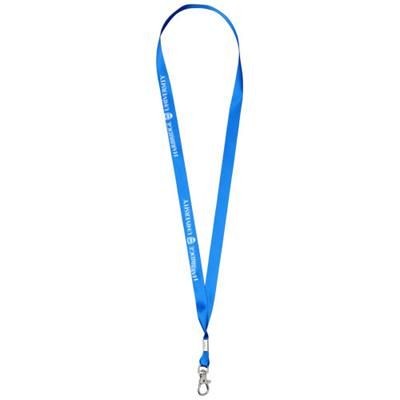 Branded Promotional ORO RIBBON LANYARD in Blue Lanyard From Concept Incentives.