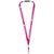 Branded Promotional ORO RIBBON LANYARD with Break-away Closure in Magenta Lanyard From Concept Incentives.