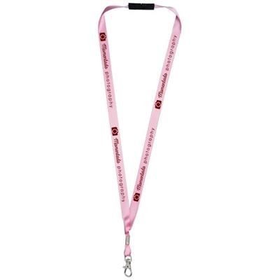 Branded Promotional ORO RIBBON LANYARD with Break-away Closure in Light Pink Lanyard From Concept Incentives.