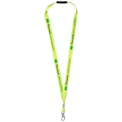 Branded Promotional ORO RIBBON LANYARD with Break-away Closure in Lime Lanyard From Concept Incentives.