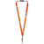 Branded Promotional ORO RIBBON LANYARD with Break-away Closure in Orange Lanyard From Concept Incentives.