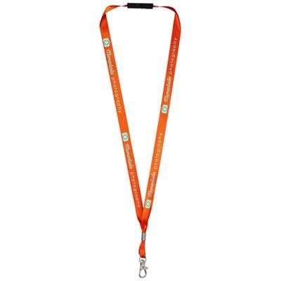 Branded Promotional ORO RIBBON LANYARD with Break-away Closure in Orange Lanyard From Concept Incentives.