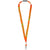 Branded Promotional ORO RIBBON LANYARD with Break-away Closure in Neon Fluorescent Orange Lanyard From Concept Incentives.