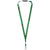 Branded Promotional ORO RIBBON LANYARD with Break-away Closure in Green Lanyard From Concept Incentives.