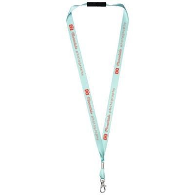 Branded Promotional ORO RIBBON LANYARD with Break-away Closure in Turquoise Lanyard From Concept Incentives.