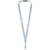 Branded Promotional ORO RIBBON LANYARD with Break-away Closure in Mid Blue Lanyard From Concept Incentives.