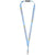 Branded Promotional ORO RIBBON LANYARD with Break-away Closure in Mid Blue Lanyard From Concept Incentives.