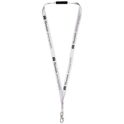 Branded Promotional ORO RIBBON LANYARD with Break-away Closure in Pale Grey Lanyard From Concept Incentives.