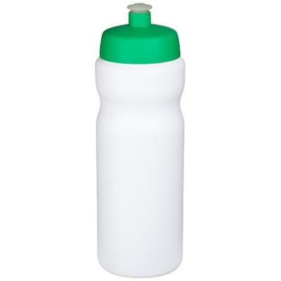 Branded Promotional BASELINE¬Æ PLUS 650 ML SPORTS BOTTLE in White Solid-green Sports Drink Bottle From Concept Incentives.