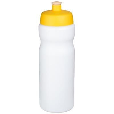 Branded Promotional BASELINE¬Æ PLUS 650 ML SPORTS BOTTLE in White Solid-yellow Sports Drink Bottle From Concept Incentives.