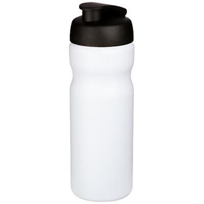 Branded Promotional BASELINE¬Æ PLUS 650 ML FLIP LID SPORTS BOTTLE in White Solid-black Solid Sports Drink Bottle From Concept Incentives.