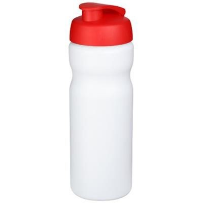 Branded Promotional BASELINE¬Æ PLUS 650 ML FLIP LID SPORTS BOTTLE in White Solid-red Sports Drink Bottle From Concept Incentives.