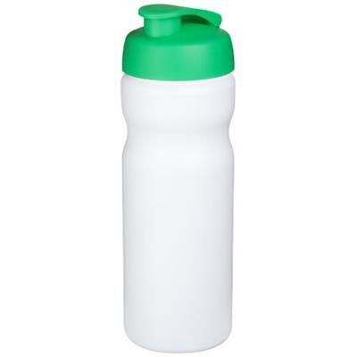 Branded Promotional BASELINE¬Æ PLUS 650 ML FLIP LID SPORTS BOTTLE in White Solid-green Sports Drink Bottle From Concept Incentives.