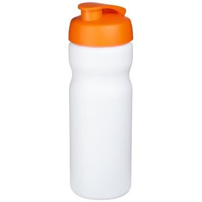 Branded Promotional BASELINE¬Æ PLUS 650 ML FLIP LID SPORTS BOTTLE in White Solid-orange Sports Drink Bottle From Concept Incentives.