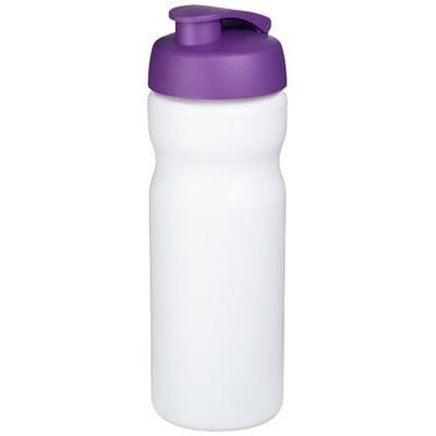 Branded Promotional BASELINE¬Æ PLUS 650 ML FLIP LID SPORTS BOTTLE in White Solid-purple Sports Drink Bottle From Concept Incentives.