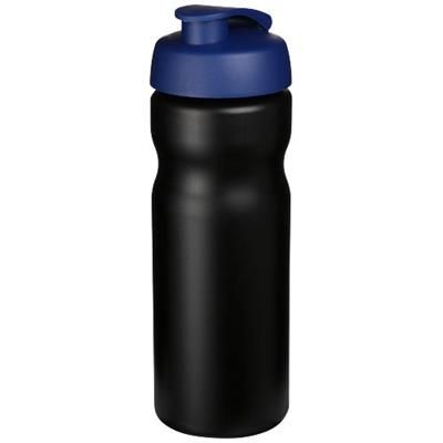 Branded Promotional BASELINE¬Æ PLUS 650 ML FLIP LID SPORTS BOTTLE in Black Solid-blue Sports Drink Bottle From Concept Incentives.