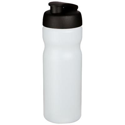 Branded Promotional BASELINE¬Æ PLUS 650 ML FLIP LID SPORTS BOTTLE in Transparent-black Solid Sports Drink Bottle From Concept Incentives.